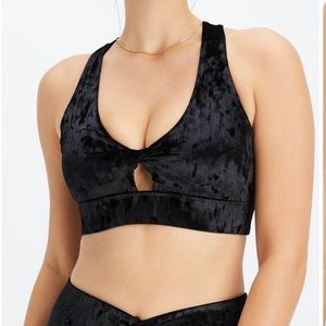 Fabletics Oasis crushed velour twist sports bra